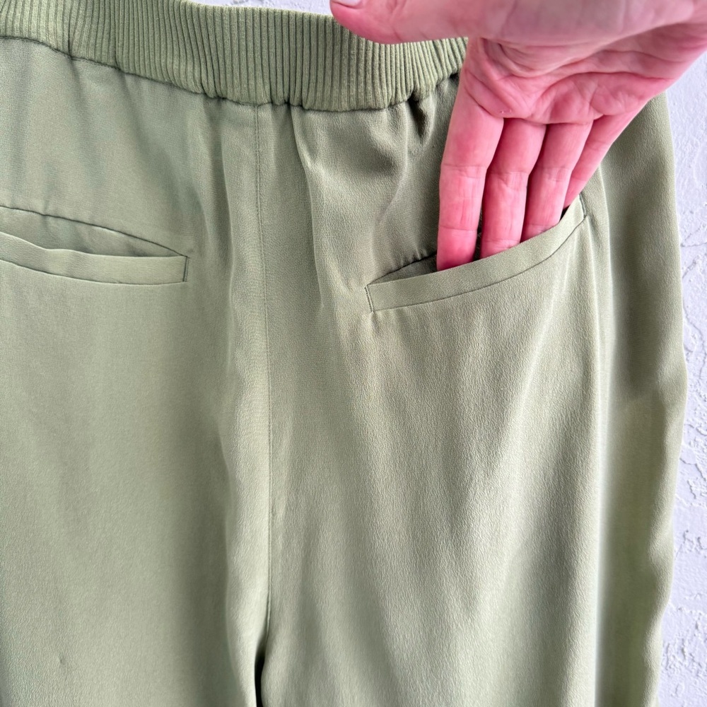 Joie Salima NWT Green Silk Pant High Rise Pleaded Front Lightweight Women's 6 - Picture 9 of 15